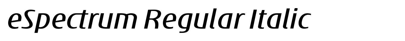 eSpectrum Regular Italic